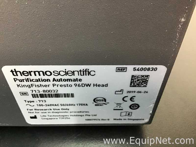 Manipulador de Líquidos Thermo Scientific KingFisher PRESTO 96DW Head