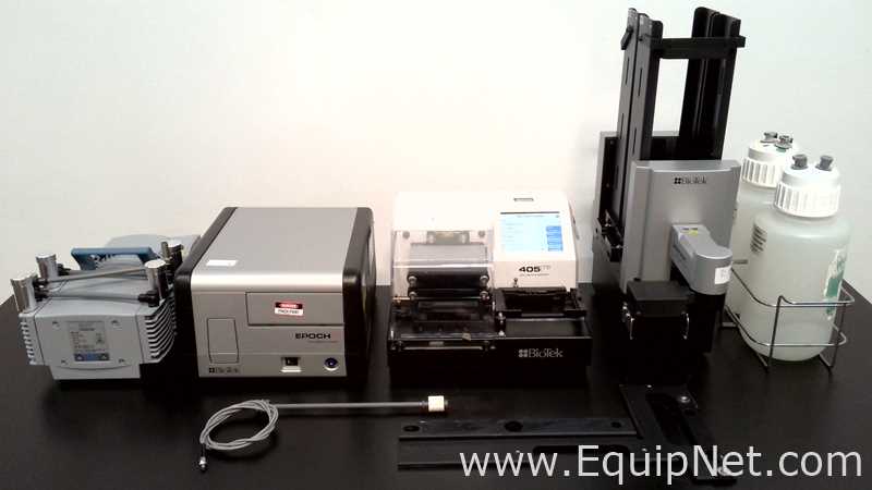 BioTek Instruments Epoch 2 Microplate Reader with 405 TS Washer and BioStack 3 Stacker