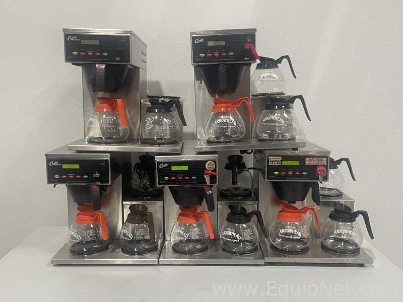 Lot of 5 Curtis Coffee makers with Coffee Pots