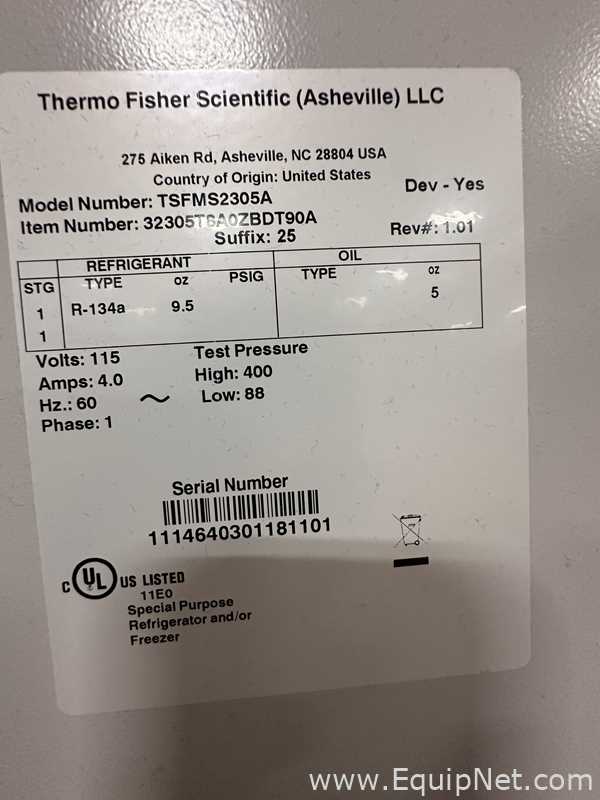 Unidade de Refrigeração Thermo Scientific TSFMS2305A