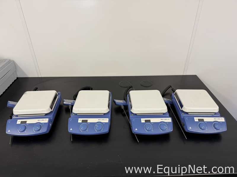 Lot of 4 IKA C-MAG HS 7 Hot Plate Stirrer with ETS-D5 Temperature Controller