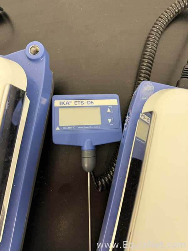 Lot of 4 IKA C-MAG HS 7 Hot Plate Stirrer with ETS-D5 Temperature Controller