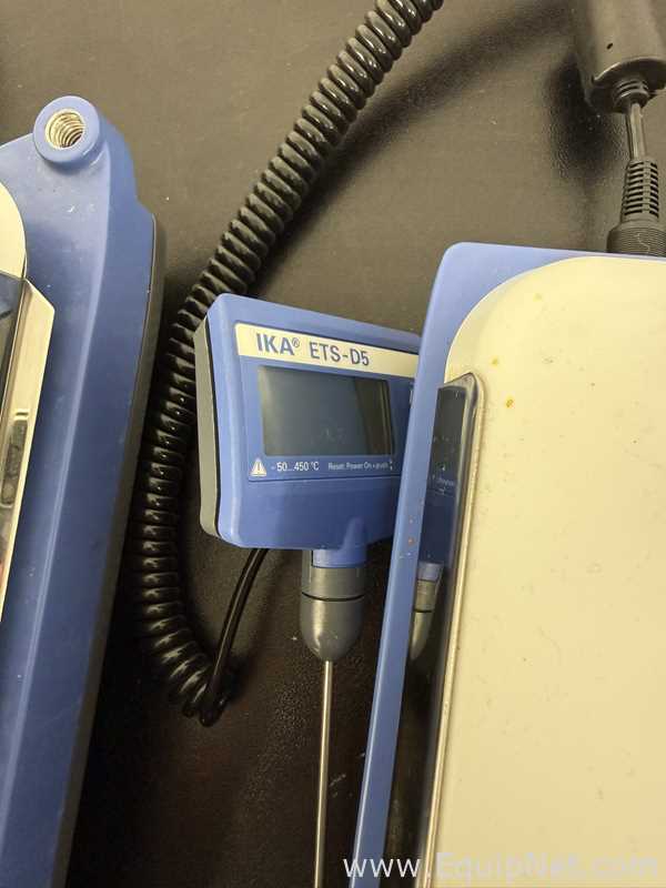 Lot of 4 IKA C-MAG HS 7 Hot Plate Stirrer with ETS-D5 Temperature Controller