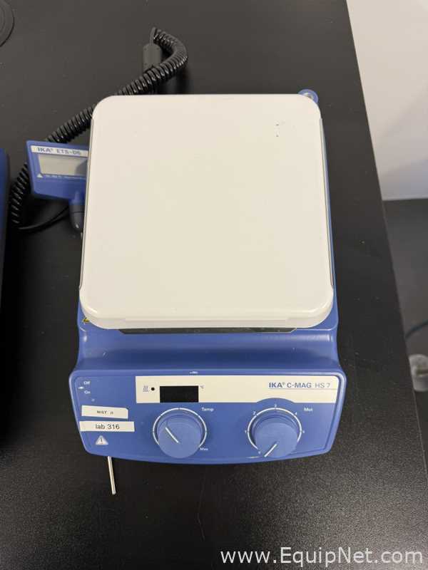 Lot of 4 IKA C-MAG HS 7 Hot Plate Stirrer with ETS-D5 Temperature Controller