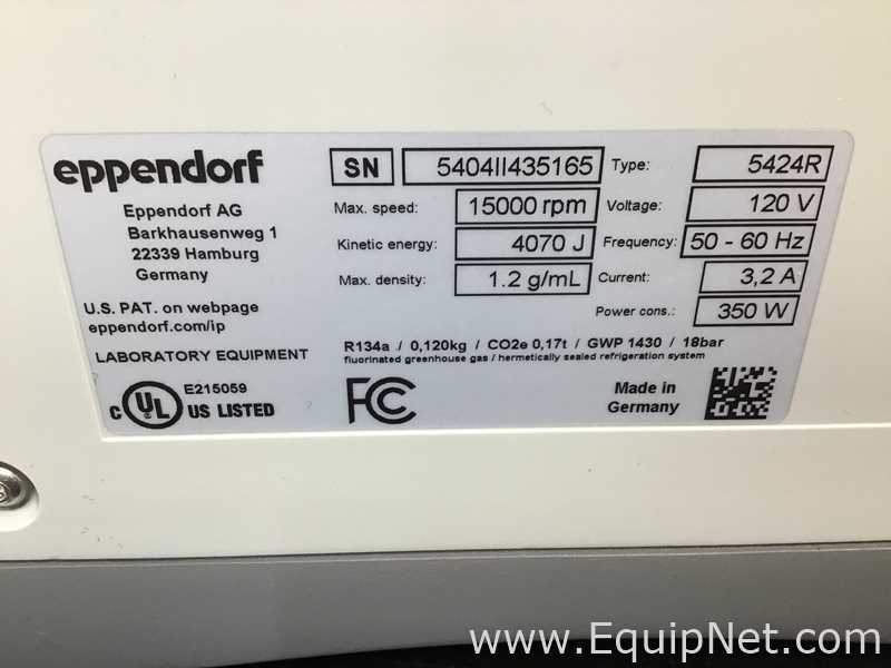 Eppendorf 5424R Refrigerated Laboratory Centrifuge