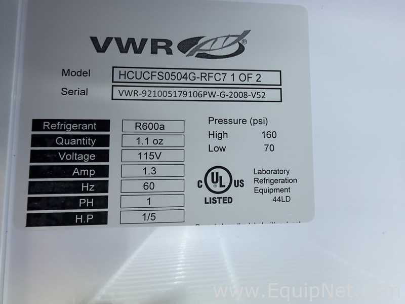 Lot of 2 VWR Undercounter Refrigerators