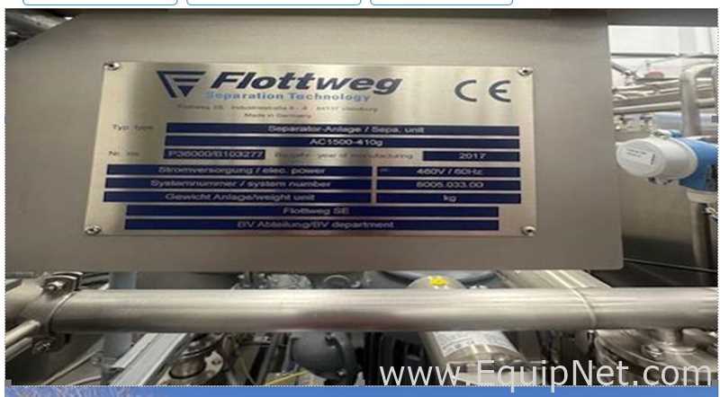 Clareador Flottweg AC1500-410G