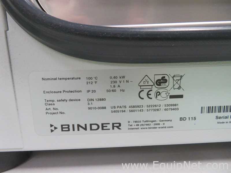 Incubadora Binder BD 115