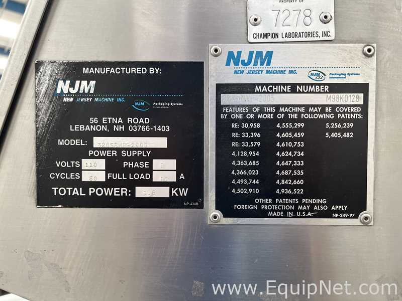 New Jersey Machine Auto-Colt II 326SRWP-2005 Pressure Sensitive Labeler