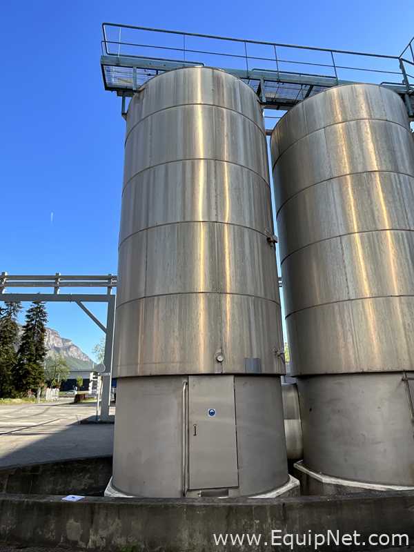 Tanque aço inox Chaudronnerie Tuyauterie .  37000 Litros