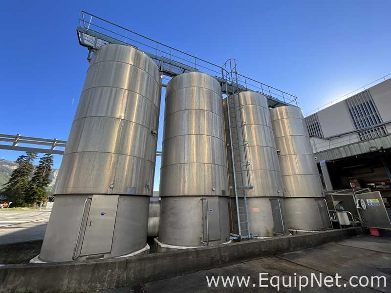 Tanque aço inox Chaudronnerie Tuyauterie .  37000 Litros