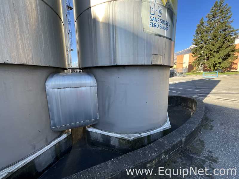 Tanque aço inox Chaudronnerie Tuyauterie .  37000 Litros