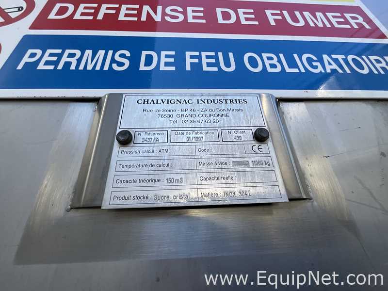 Silo aço inox Chalvignac Industries .  150 Toneladas