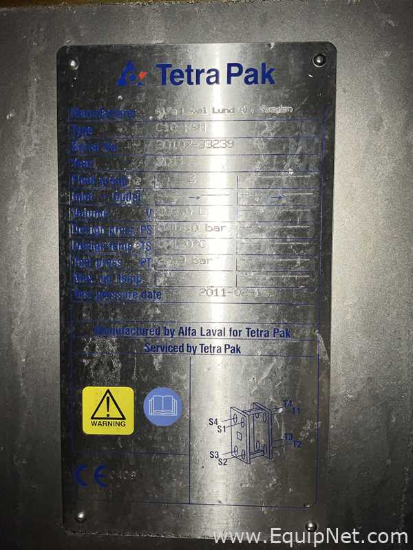 Alfa Laval Tetra Pak C10-KSM 993 Litre Stainless Steel Plate and Frame Heat Exchanger w Flow Meter