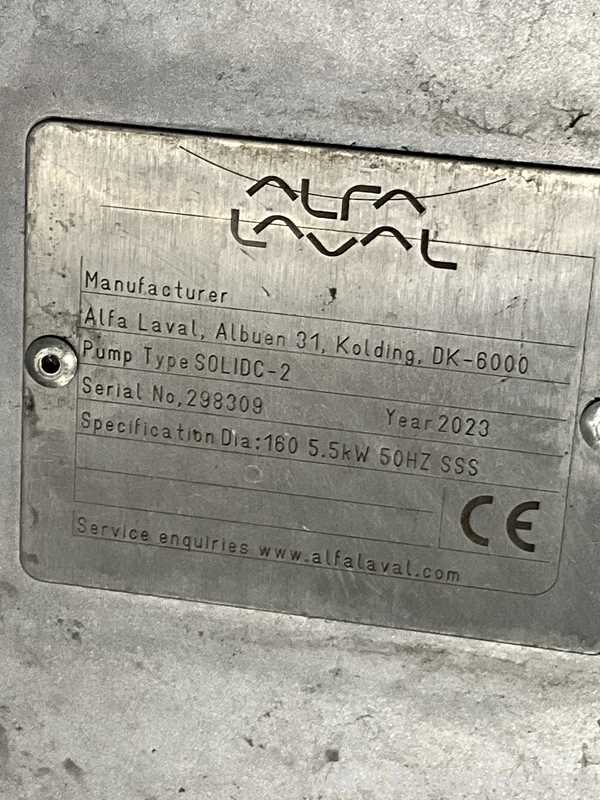 Bomba Centrífuga aço inox Alfa Laval SOLIDC-2