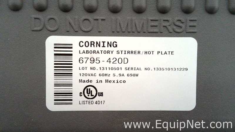 Lot of 4 Corning 6795-420D Hot Plate Stirrers