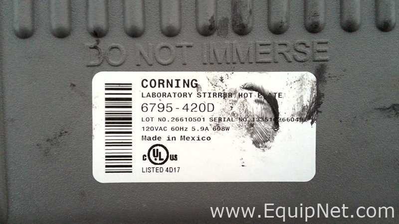 Lot of 4 Corning 6795-420D Hot Plate Stirrers