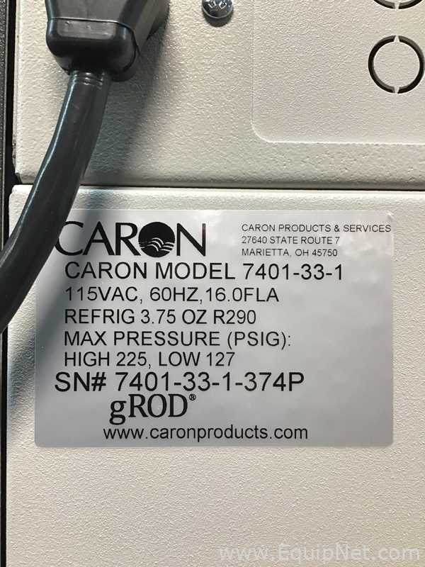 Caron 7401-33-1 CO2 Incubator With CRSY102-1 Condensate Recirculating, STER301 Ultrasonic Nebulizer