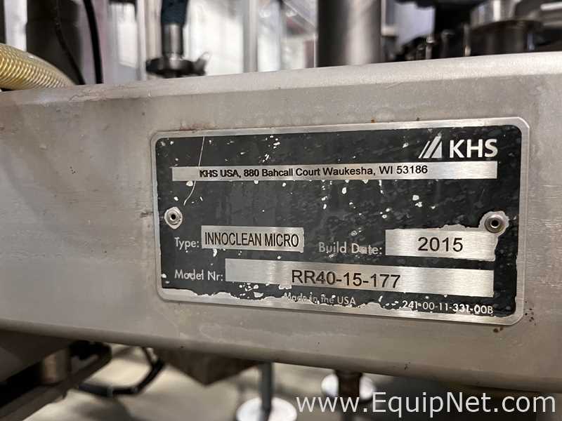 KHS INNOFILL MICRO DPG30-15-300 Glass Bottling Filling Line for 12 to 22 Oz Bottles