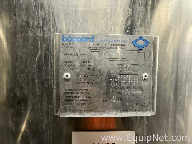 Tanque Acero inoxidable Boccard .  7500 Litros