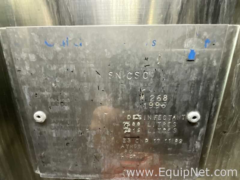Tanque Acero inoxidable Boccard .  7500 Litros