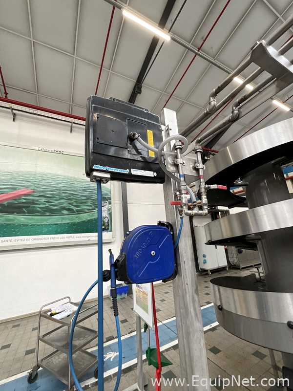 Nederman Hose Reel and Prevost Air Line Reel on Stand