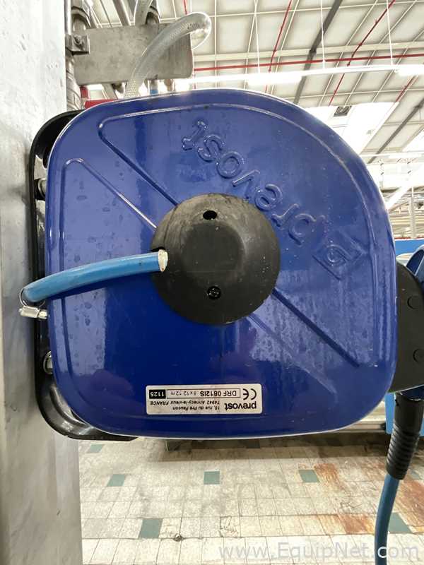 Nederman Hose Reel and Prevost Air Line Reel on Stand