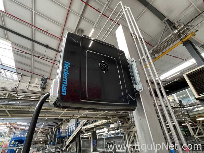Nederman Hose Reel and Prevost Air Line Reel on Stand