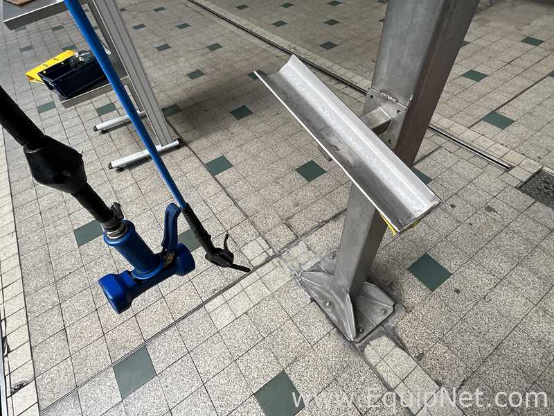 Nederman Hose Reel and Prevost Air Line Reel on Stand