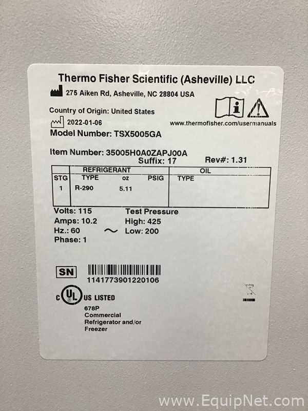 Thermo Scientific TSX5005GA Double Doors Refrigerator