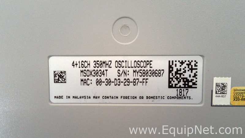 Keysight MSOX3034T Oscilloscope