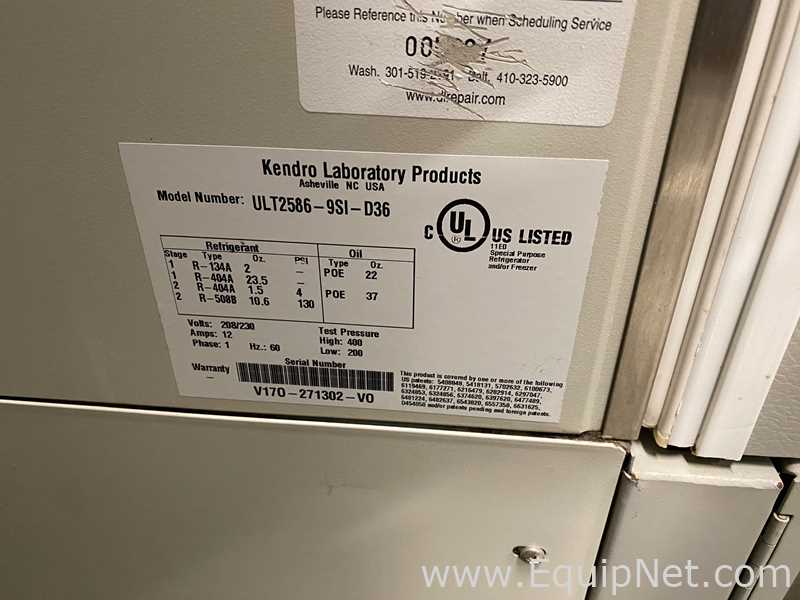 Revco ULT2586-9SI-D36 Ultra Low Laboratory Freezer