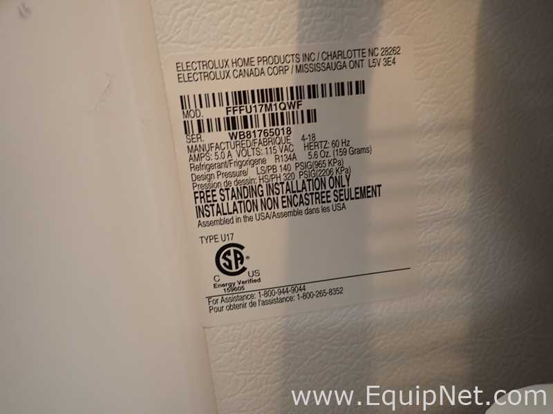Frigidaire FFFU17M1QWF -20 Freezer
