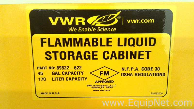 VWR 45 Gallon Flammable Liquid Storage Cabinet