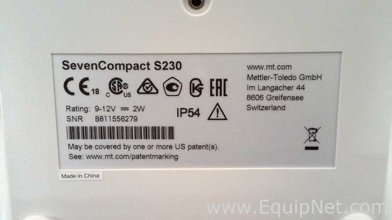 Mettler Toledo Seven Compact S230 Conductivity Meter