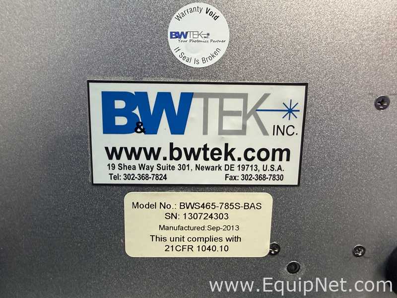 B and W Tek BWS465-785S-BAS Portable Raman Spectrometer