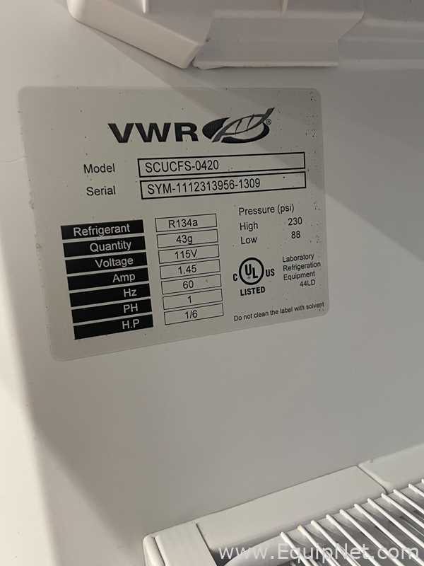 VWR SCUCFS-0420 Undercounter Refrigerator