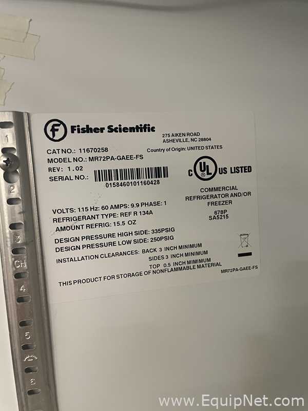 Unidade de Refrigeração Fisher Scientific MR72PA-GAEE-FS