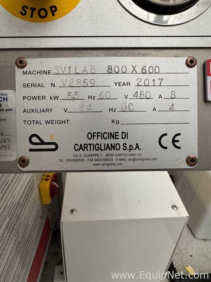 Secador de Repisa al Vacío Cartigliano SV1LAB 800 x 600