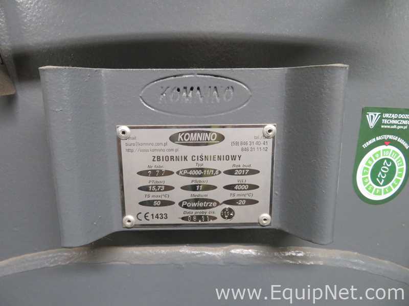 Komnino KP-4000-11/1.6 4000 Liter Compressed Air Receiver Tank