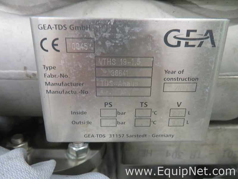 GEA-TDS GmbH VTHS 19-1.5 Tubular Heat Exchanger