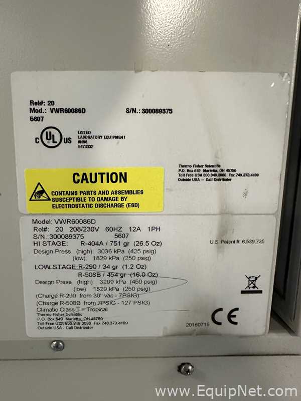 Congelador Thermo Fisher Scientific VWR60086D