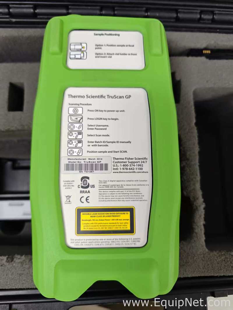 Thermo Scientific TruScan GP Handheld Raman Spectrometer Lot 918