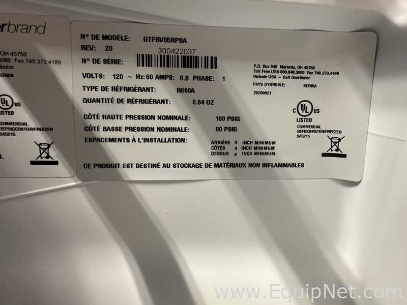 lote de  2 Unidade de Refrigeração Fisherbrand GTFBV05RPSA