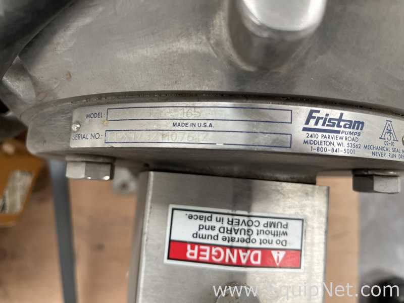 Lot Of Three Fristam Sanitary Centrifugal Pumps 15 HP and 20 HP