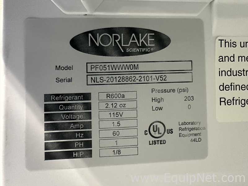 lote de  2 Freezer Norlake Scientific  PF051WWW0M