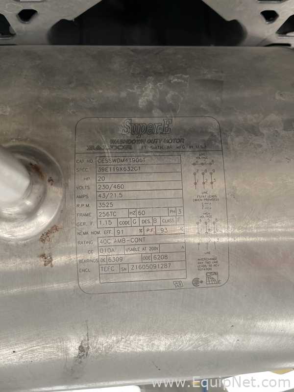 Lot Of Two 20 HP Fristam Sanitary Centrifugal Pumps