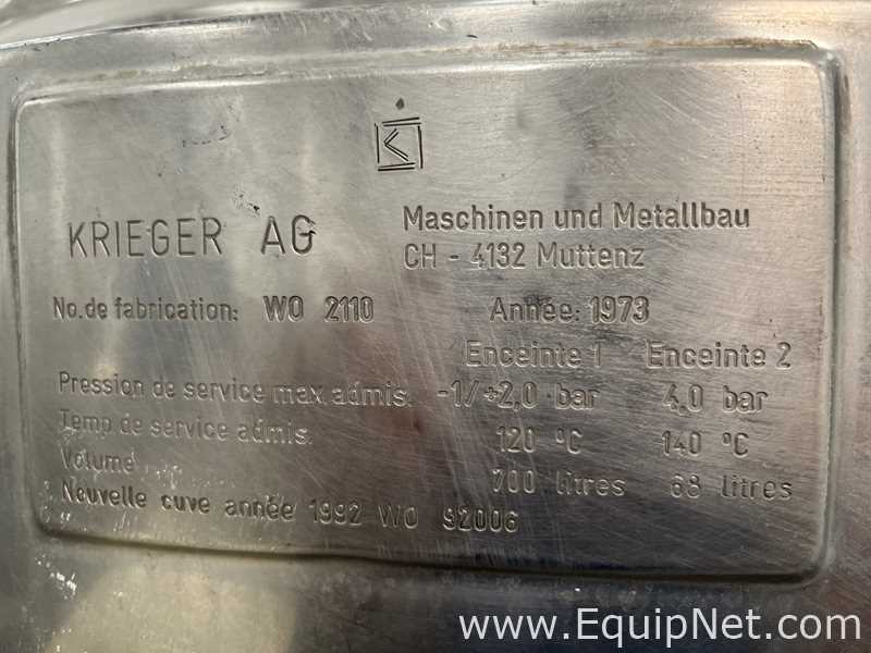 KRIEGER Vacuum 500 L Mixer Homogenizer MOLTO-MAT-UNIVERSAL type MMU-500Mixer