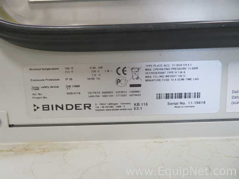 Binder KB 115 Cooling Incubator