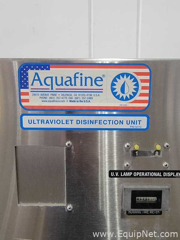 Equipo para elaboración y destilación de cerveza Aquafine Corporation UV Water Treatment System